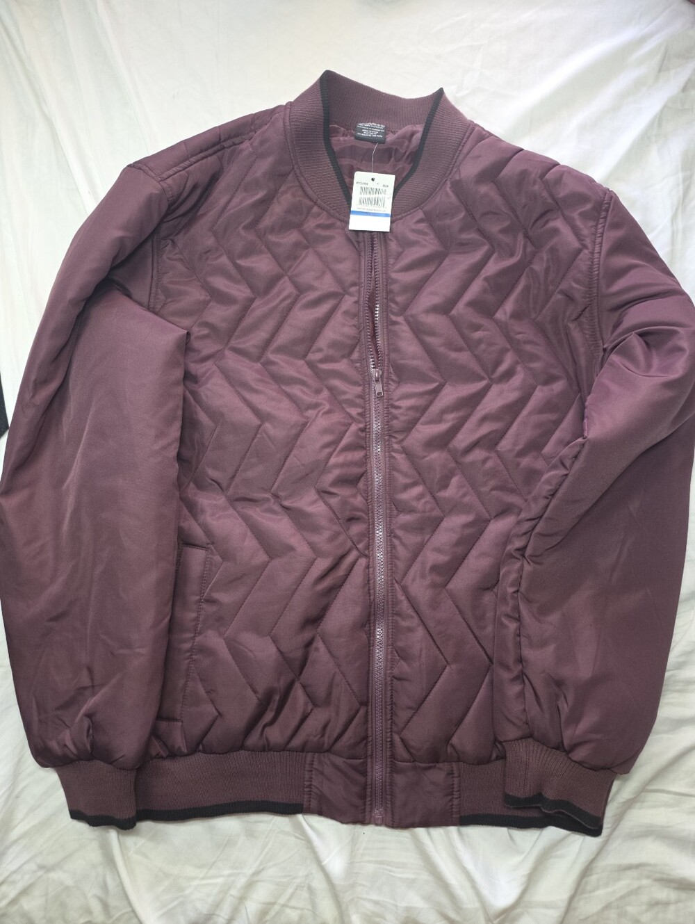 Men's Ring of fire Burgundy Bomber Lightweight Jacket XL